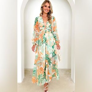 Rita Maxi Dress - Mint Palm 16 (AUS)